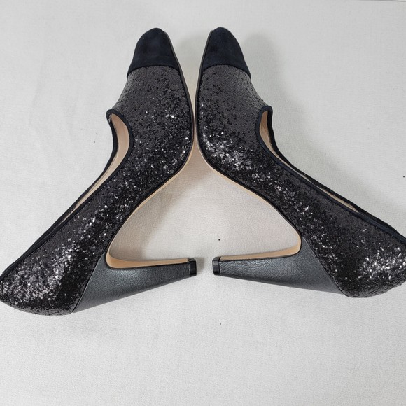 Plenty by Tracy Reese Ramona Glitter and Suede Cap Toe Pumps Heels  size 8 - Picture 5 of 11